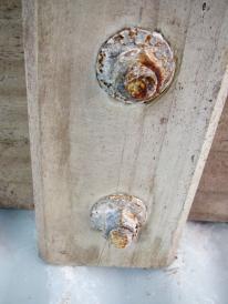 corroded bolts veranda